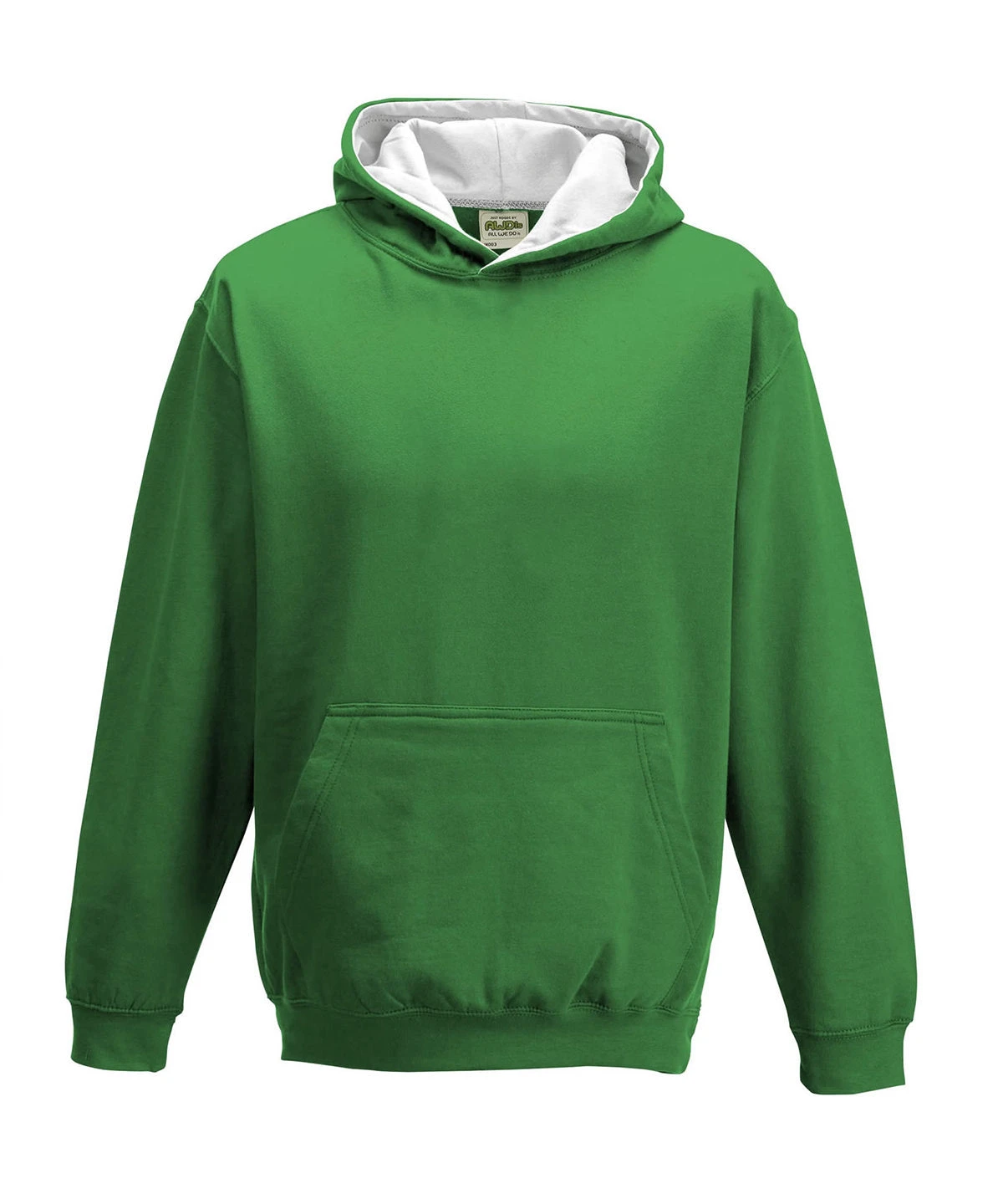 Kids' AWD Varsity Two Tone Overhead Hoody {JH03J} Kids' AWD Varsity Two Tone Overhead Hoody {JH03J} -Fashion Clothing jh03j kellygreen arcticwhite ft2