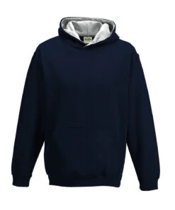 Kids' AWD Varsity Two Tone Overhead Hoody {JH03J} 15 Kids' AWD Varsity Two Tone Overhead Hoody {JH03J} -Fashion Clothing jh03j newfrenchnavy heathergrey ft2