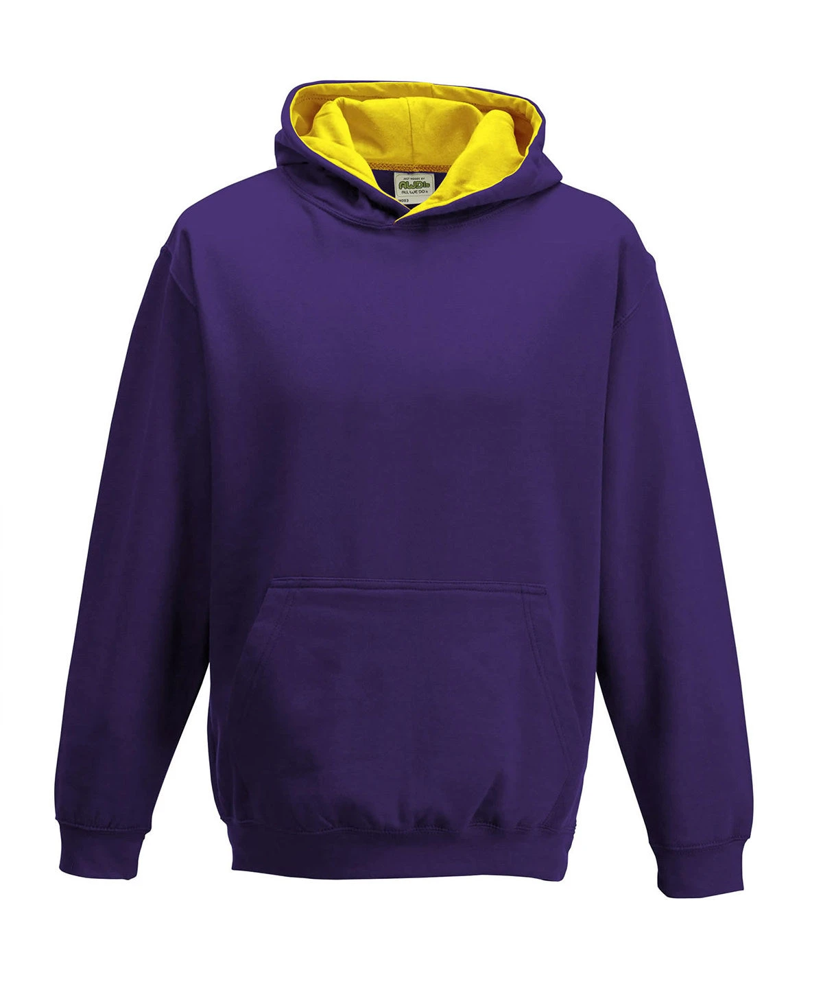Kids' AWD Varsity Two Tone Overhead Hoody {JH03J} Kids' AWD Varsity Two Tone Overhead Hoody {JH03J} -Fashion Clothing jh03j purple sunyellow ft2