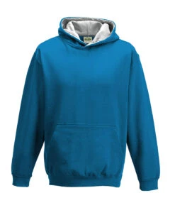 Kids' AWD Varsity Two Tone Overhead Hoody {JH03J} 18 Kids' AWD Varsity Two Tone Overhead Hoody {JH03J} -Fashion Clothing jh03j sapphireblue heathergrey ft2