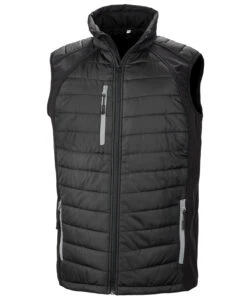Unisex Result® Black Compass™ Eco Thermal Gilet {R-R238X} -Fashion Clothing r238x black grey ft2