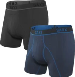 SAXX Men's Kinetic 5" Boxers TWIN PACK {SXBB32-TWIN} -Fashion Clothing sxbb32 BLO CIN TWIN